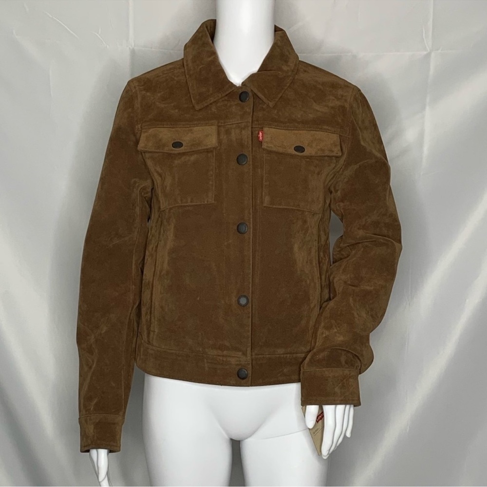 Levis Women's Faux Suede Modern Trucker Jacket - Picture 3 of 12